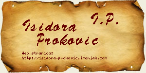 Isidora Proković vizit kartica